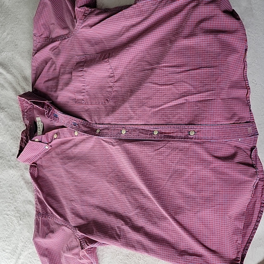 Mens Jcrew Short Sleeve Button Down Shurt Sz Lg
